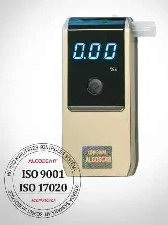 Alcoscan ALDESIREX alkomeeter, elektrokeemiline andur, kuldne