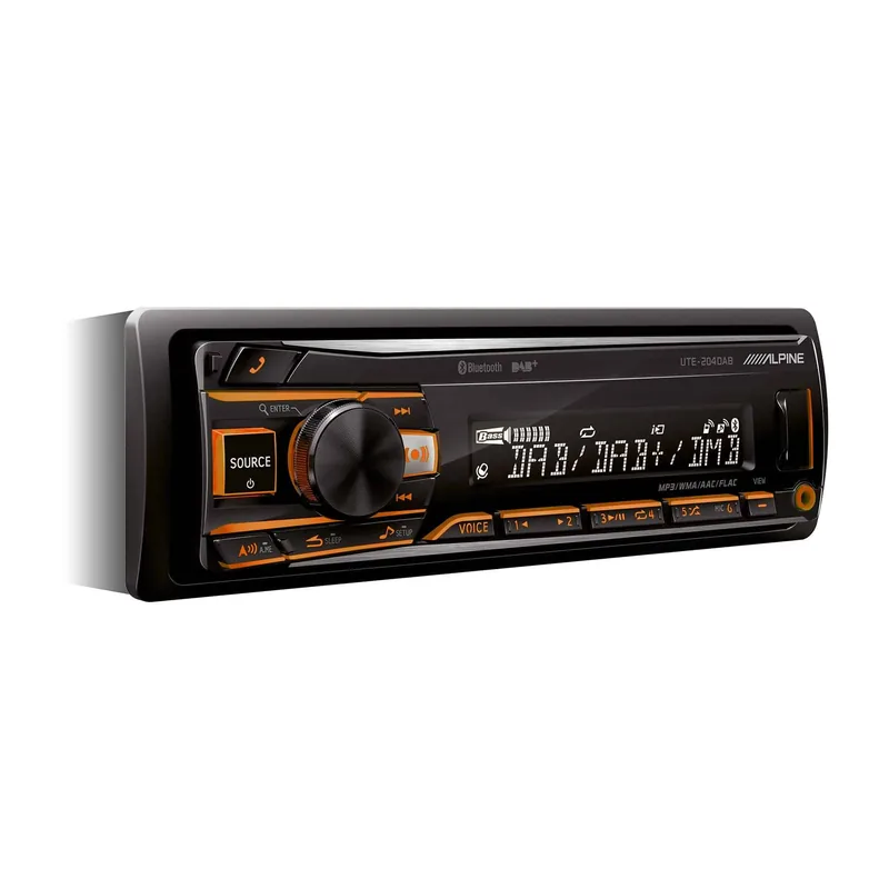 Alpine UTE-204DAB 1-DIN DAB+ autoraadio Bluetooth ja USB