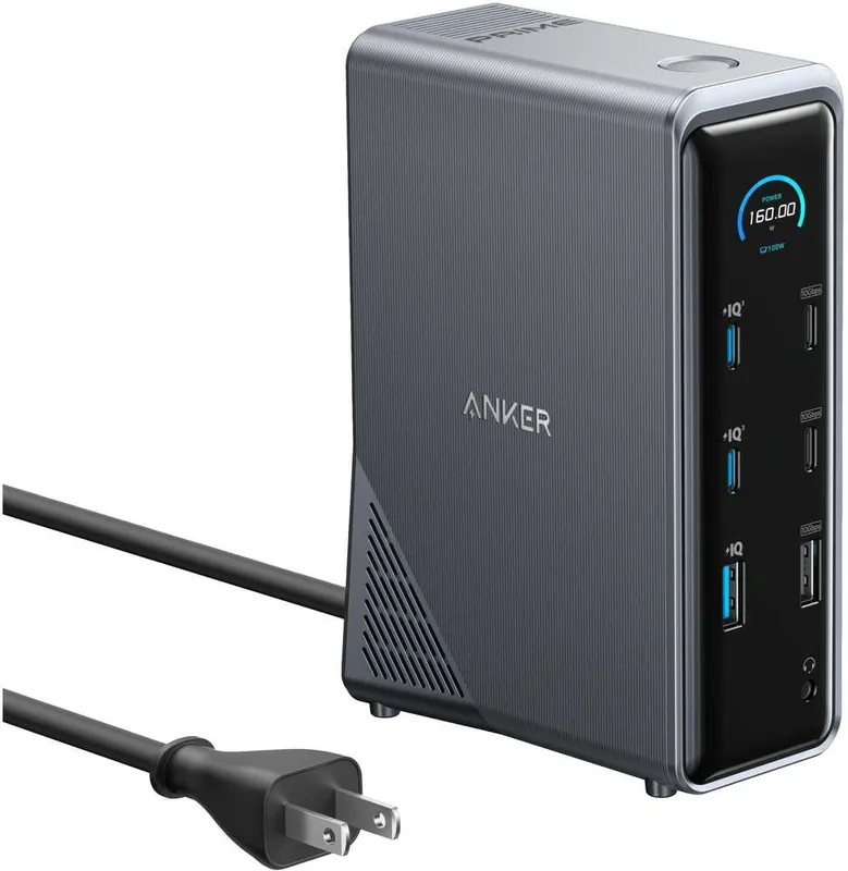 Anker Prime A83B63A1 sülearvutidokk, 160W, 2x HDMI, 10 porti