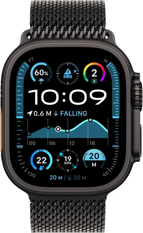 Apple MX5V3EL/A Watch Ultra 2 nutikell, 49mm titaan, Milanese rihm