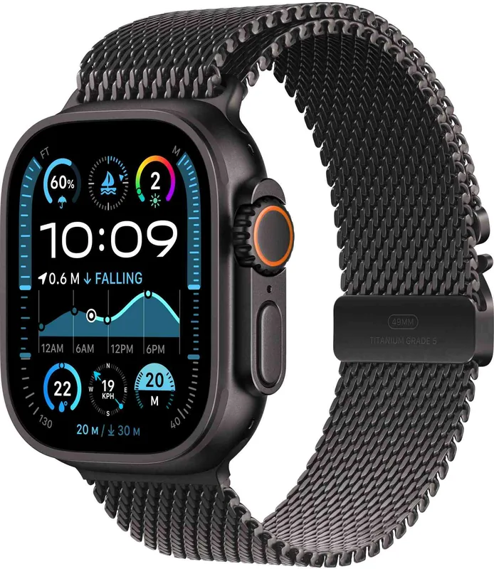 Apple MXKG3ZM/A Milanese Loop kellarihm, 49mm, must titaan