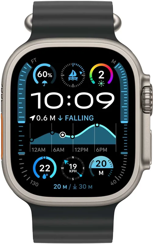 Apple MXTL3ZM/A Ocean Band kellarihm 49mm titaan must