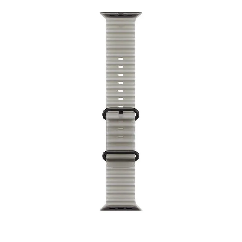 Apple Ocean Band MKAQ4ZM/A kellarihm, 49mm, must titaan/läbipaistev hall