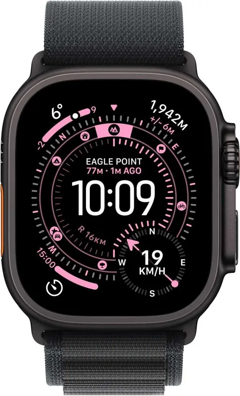 Apple Watch Ultra 3 MF0X4ET/A nutikell, 49mm titaankorpus, must Alpine Loop rihm