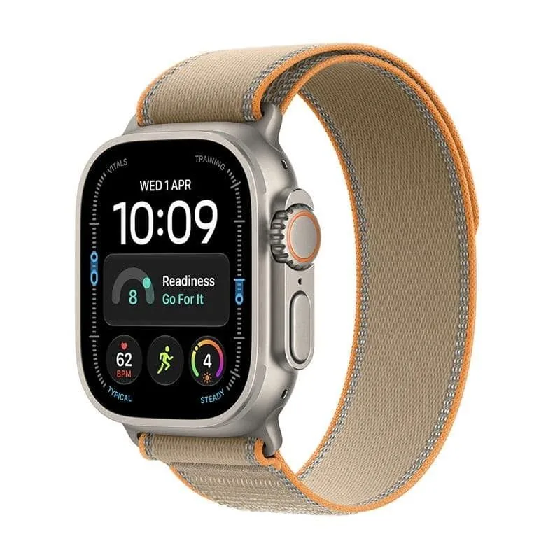 Apple Watch Ultra 4 MJAQ4ET/A 49mm Trail Loop M/L, titaan/helepruun