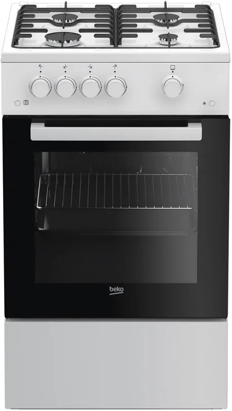 Beko FSG52020FW gaasipliit 4 põletit, 60L ahi, valge