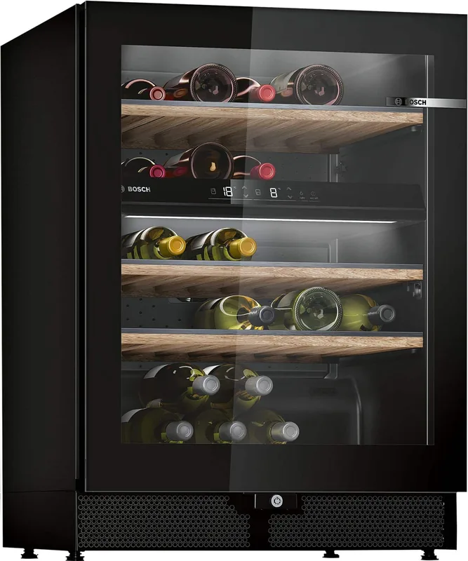 Bosch KWK16ABGB Seeria 6 veinikülmik, 44 pudelit, 2 tsooni, must