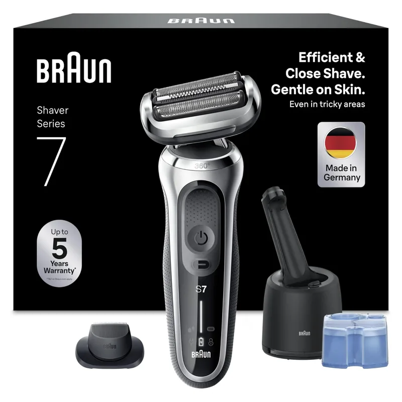 Braun 71-S7200CC Series 7 360° Flex pardel, must/hõbedane