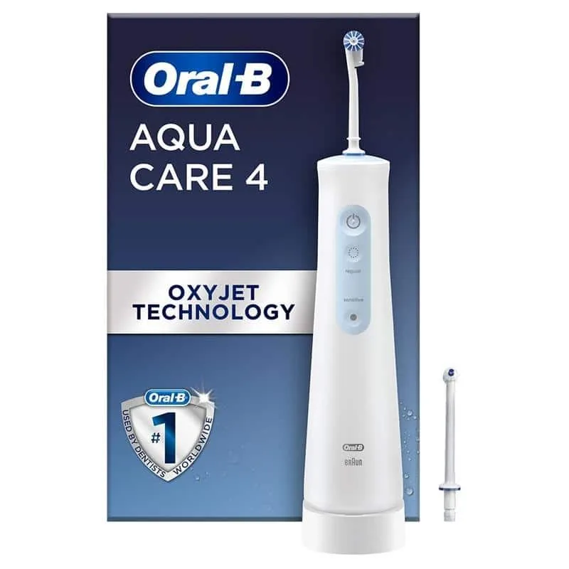 Braun Oral-B AquaCare 4 hambavahede puhastaja, akutoitega, valge
