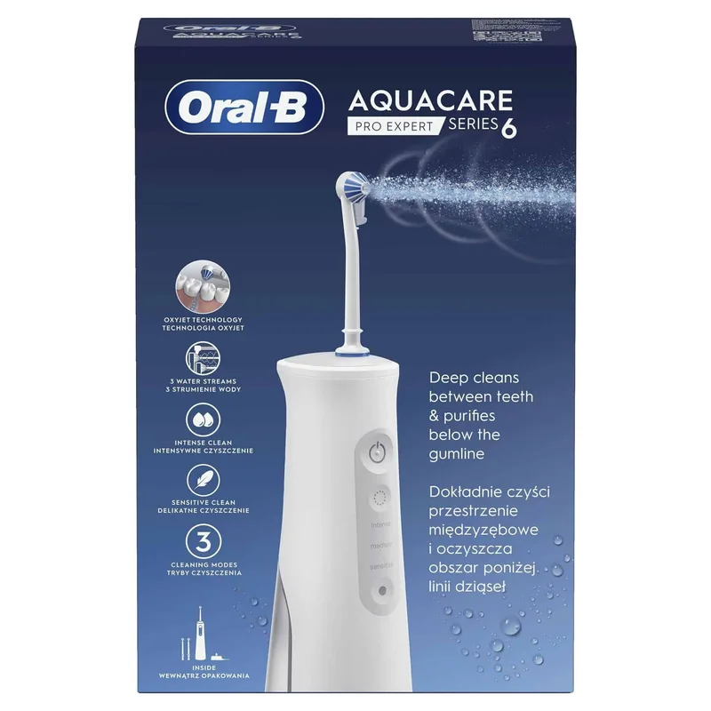 Braun Oral-B MDH20.036.3 AquaCare 6 surveprits, 3 otsikuga, valge