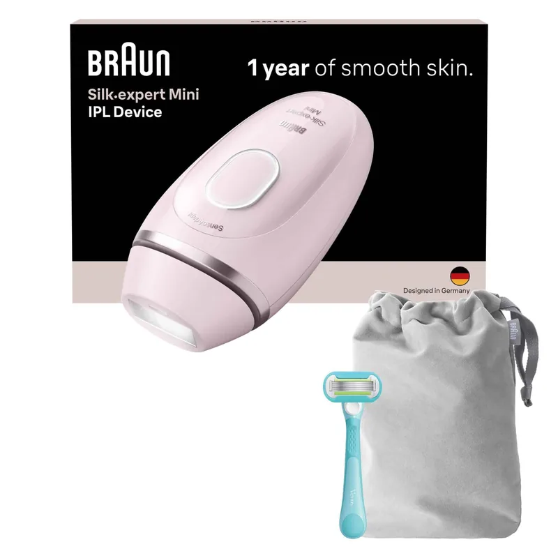 Braun PL1111 Silk-expert Mini IPL-fotoepilaator kandekotiga, roosa (PL1111PINK)