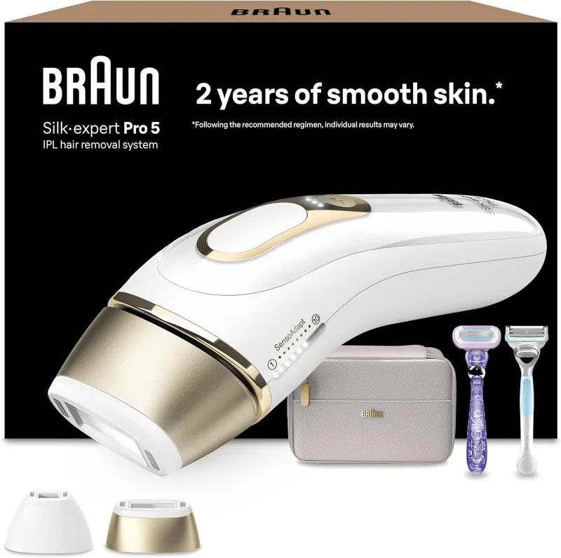 Braun PL5210 Silk-expert Pro 5 IPL-fotoepilaator, valge/kuldne