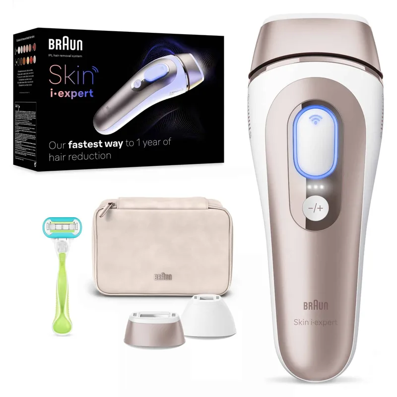 Braun PL7431 Skin i·expert IPL-fotoepilaator, 400 000 impulssi, valge/roosa