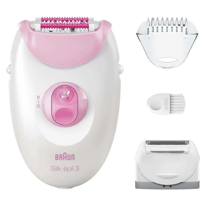 Braun Silk-épil 3 SE3031 epilaator, valge/roosa