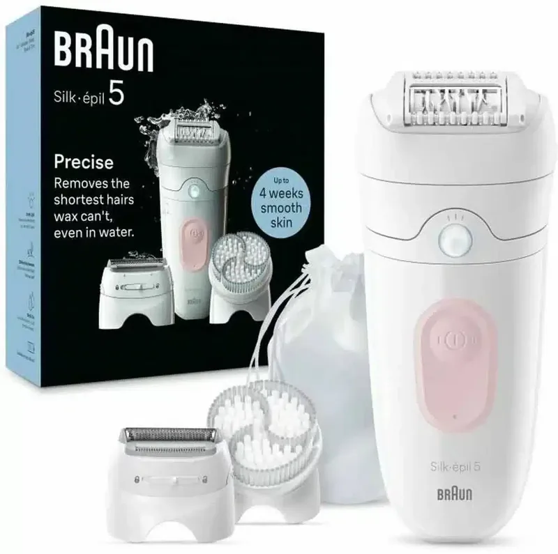Braun Silk épil 5 SE5060 märg- ja kuivkasutusega epilaator, valge