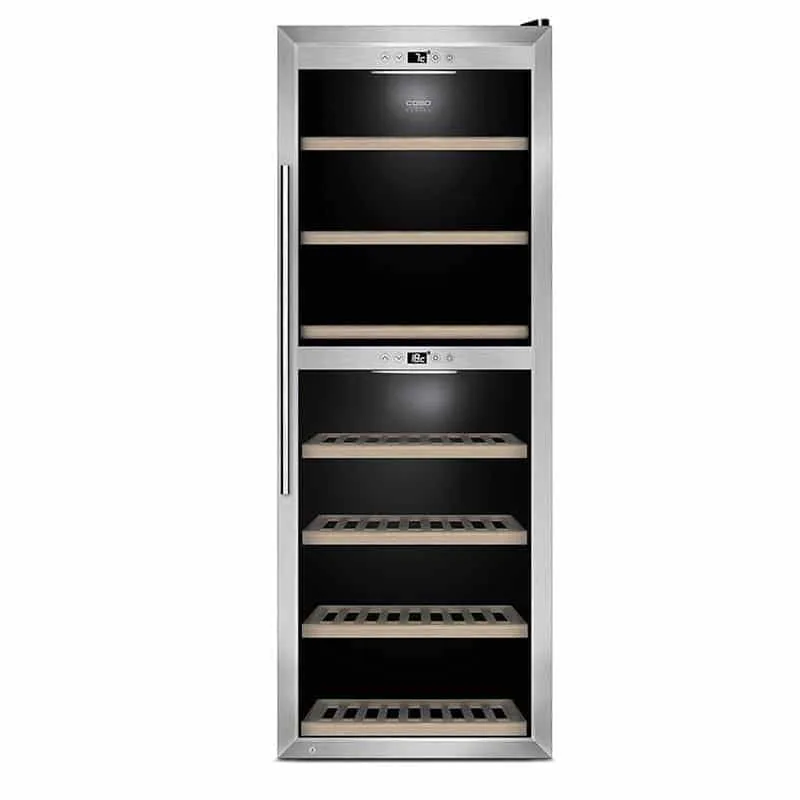 Caso WineComfort 1260 Smart veinikülmik, 126 pudelit, 2 tsooni, Wi-Fi