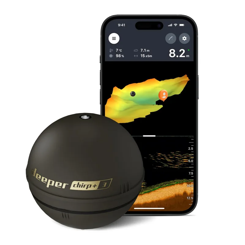 Deeper Smart Sonar Chirp+ 3 kajalood WiFi-ga, pruun/roheline