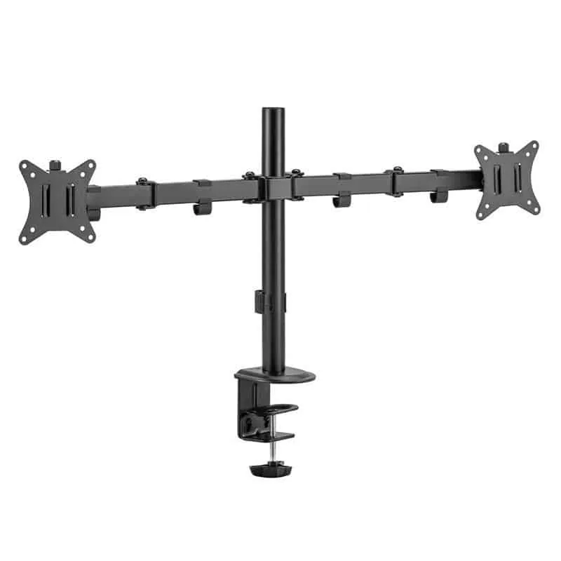 Deltaco ARM-0300-B Dual Desk Mount, 13-32'' monitori statiiv, must