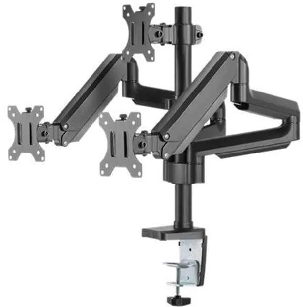 Deltaco ARM-0352 lauakinnitus 3 monitorile, 17–27", kuni 7 kg, must