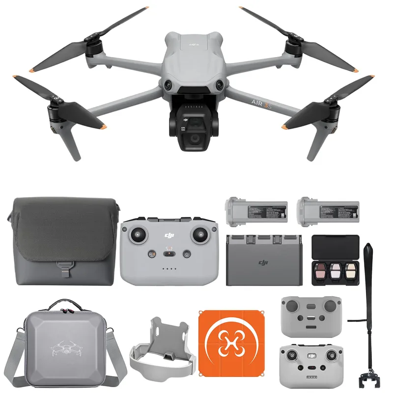 DJI Air 3S Fly More Combo RC-N3, hall - droon, 4K HDR, 45 min lennuaeg