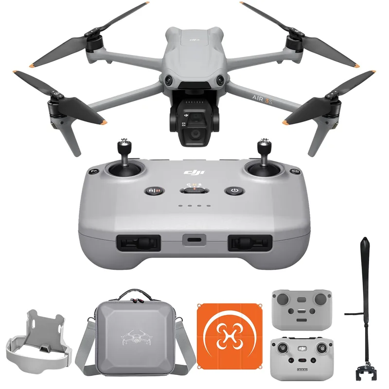 DJI Air 3S RC-N3 droon, 1'' CMOS, 50MP, 4K, hall (CP.MA.00000814.01)