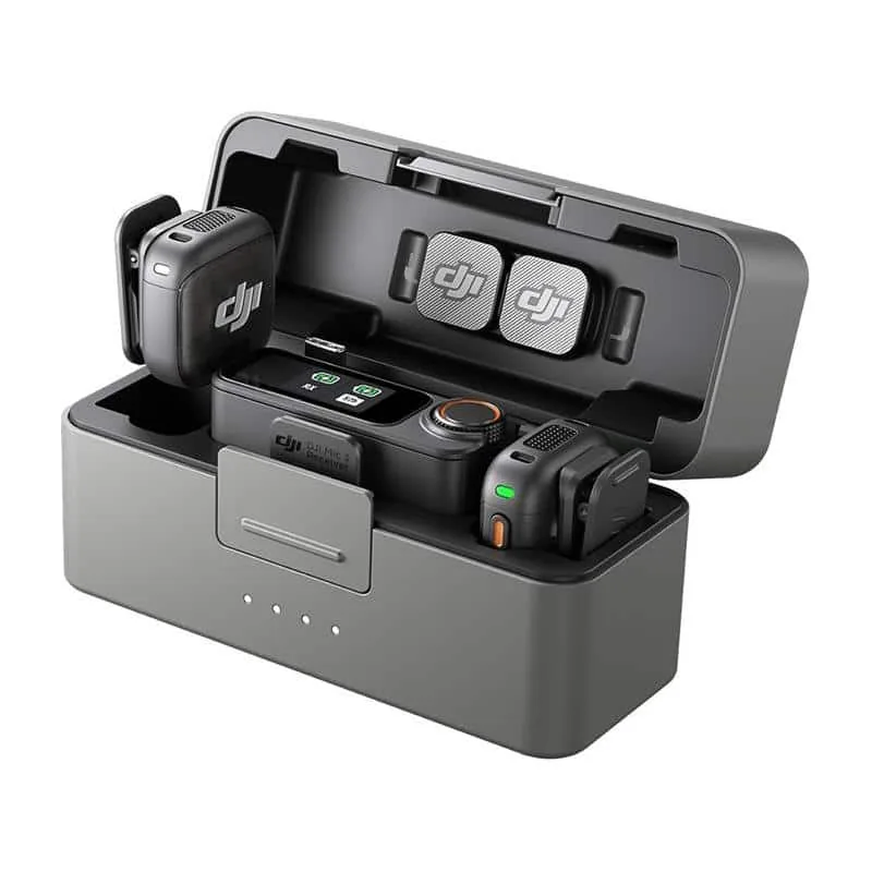 DJI Mic 3 juhtmevaba mikrofon, 2 TX + 1 RX + laadimiskarp, hall