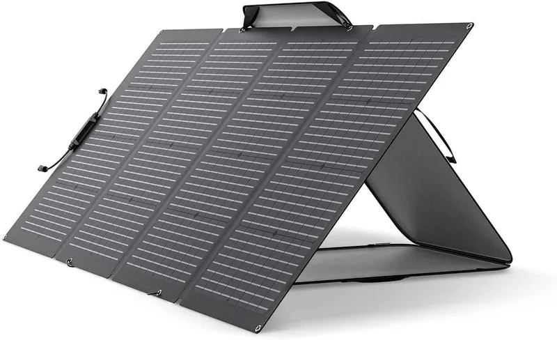 EcoFlow 220W Bifacial kahepoolne kaasaskantav päikesepaneel, must