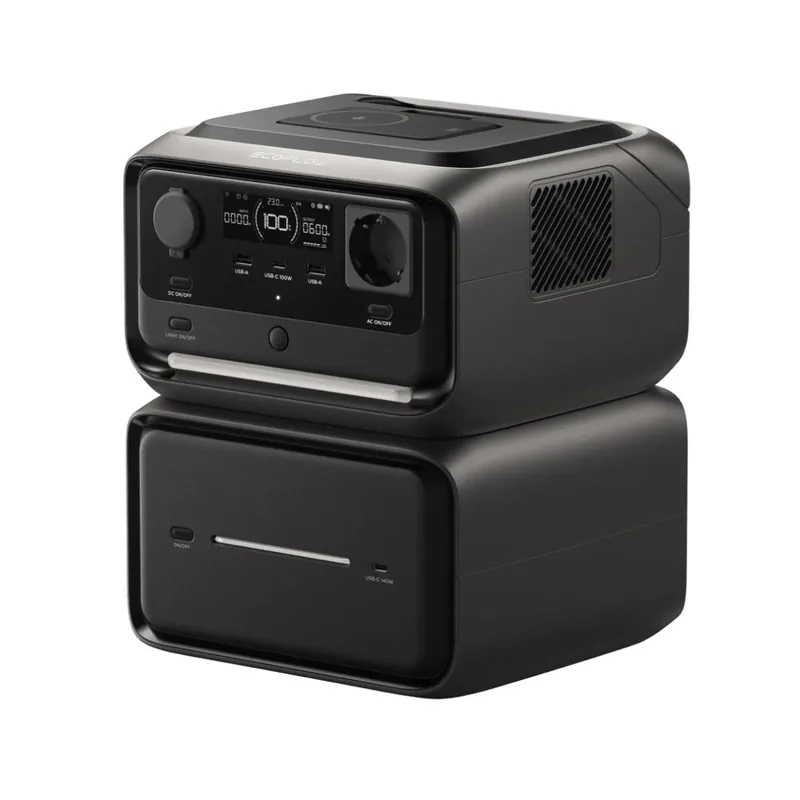 EcoFlow River 3 Max Plus Wireless 858 Wh akujaam, must/hall