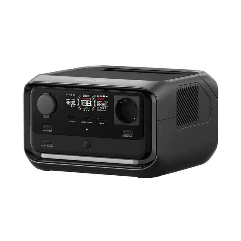 EcoFlow RIVER 3 plus kaasaskantav akujaam, 286Wh, 600W väljund, must/hall