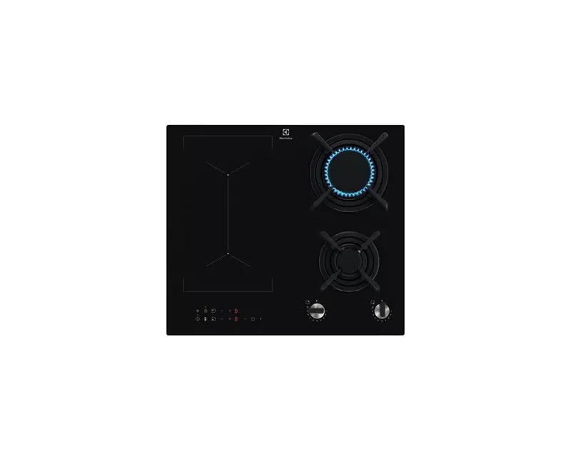 Electrolux KDI641723K, laius 60 cm, must - Integreeritav induktsioon-gaasipliidiplaat