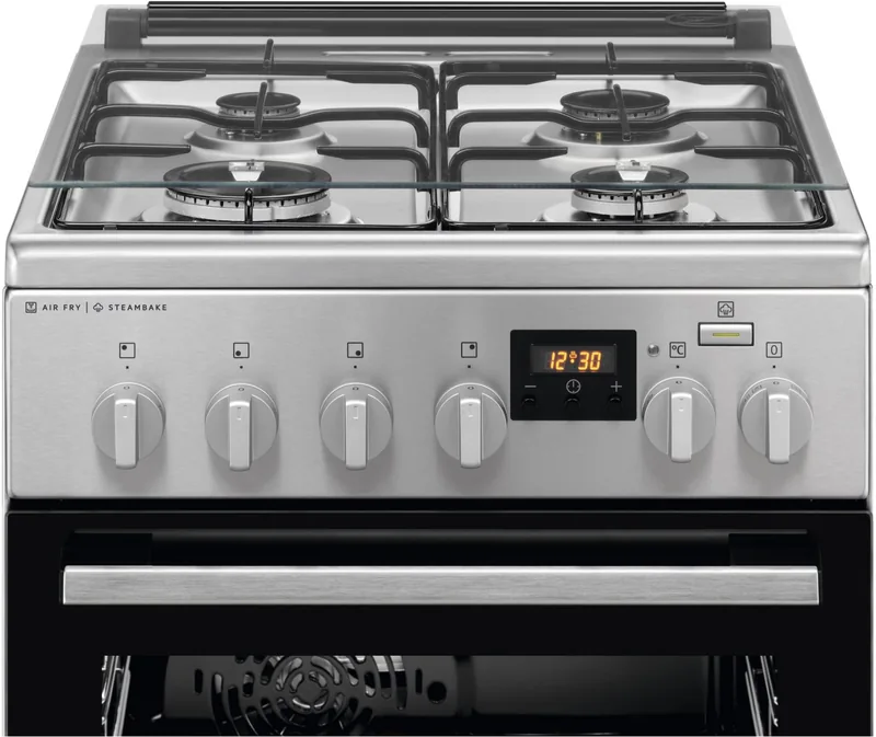 Electrolux LKK560228X SteamBake gaasipliit elektriahjuga, 58L, 50 cm, roostevaba teras