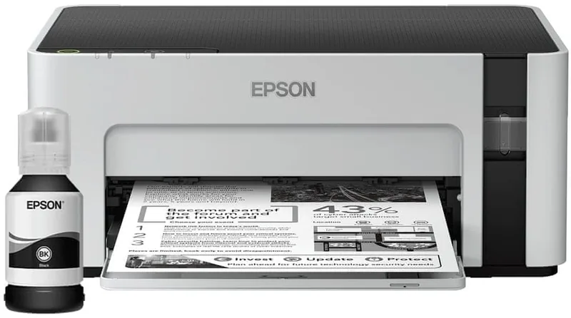 Epson EcoTank M1100 C11CG95403 must-valge tindiprinter
