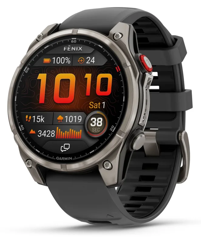 Garmin Fenix 8 Pro 51mm titaanist spordikell, hall/must, 4G LTE (010-03199-11)