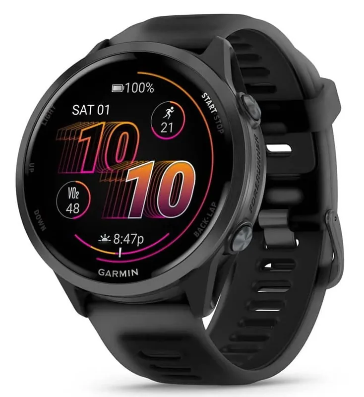 Garmin Forerunner 570 spordikell 47mm AMOLED ekraaniga, must