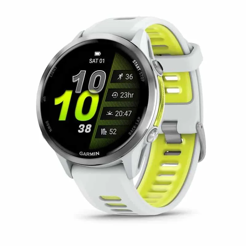 Garmin Forerunner 970 (010-02969-11) spordikell AMOLED-ekraaniga, valge/kollane