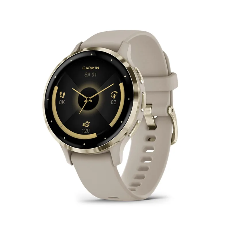 Garmin Venu 3S hall/kuldne spordikell 41mm AMOLED ekraaniga