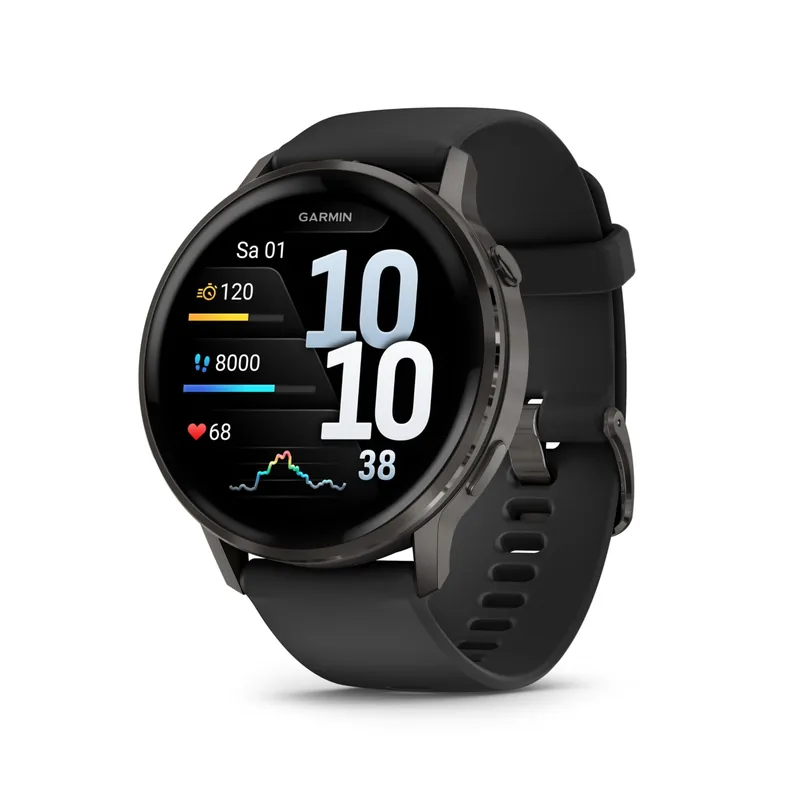 Garmin Venu 4 010-03014-00 GPS-spordikell, 45mm, must, AMOLED-ekraan