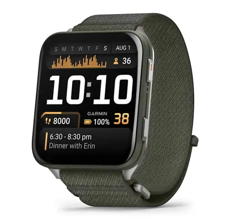 Garmin Venu X1 (010-02980-03) roheline nutikell, 41mm AMOLED, titaankorpus