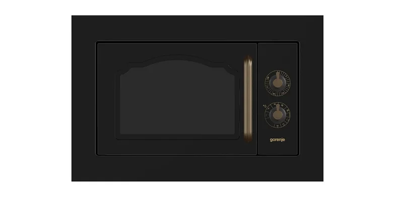 Gorenje, 23 L, 800 W, must/vask - Integreeritav retro mikrolaineahi grilliga, BM235CLB
