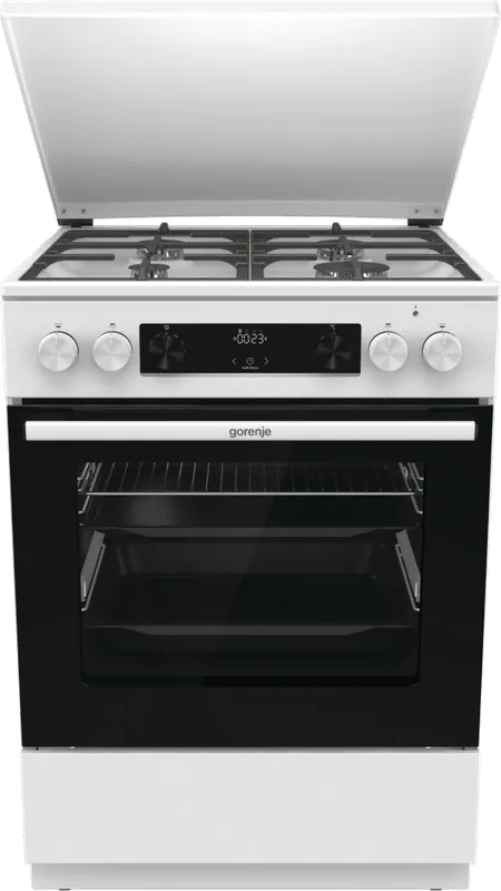 Gorenje GKS6C71WF gaasipliit elektriahjuga, 60cm, 71L, valge