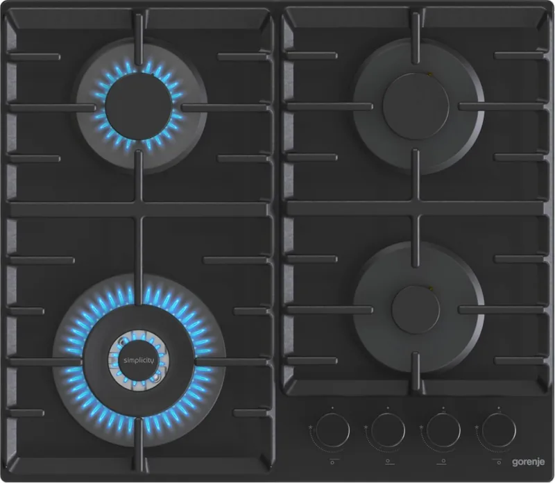 Gorenje GTW642SYB integreeritav gaasipliidiplaat, 4 keedualaga, must