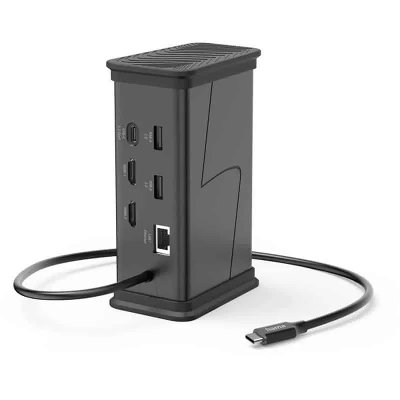 Hama Connect2Office USB-C sülearvutidokk, 9 porti, 100 W, hall