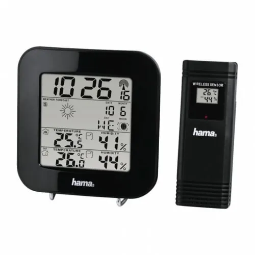 Hama EWS-200 must - Digitaalne ilmajaam ja termomeeter
