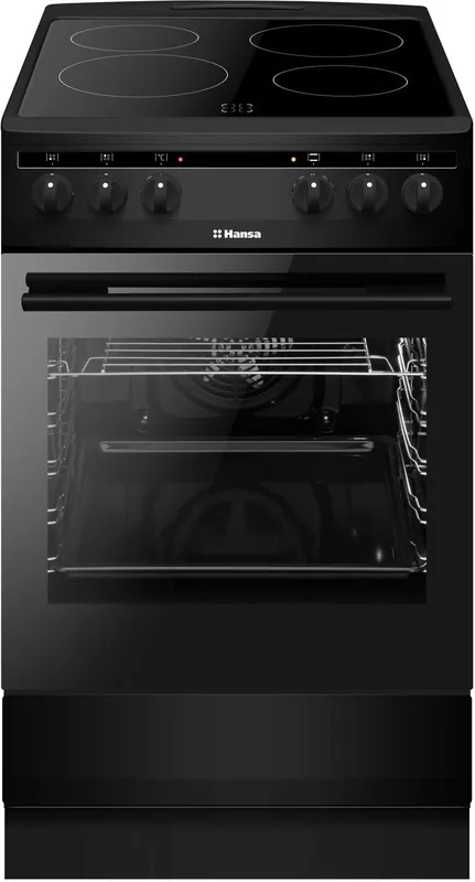 Hansa FCCM58088 eraldiseisev keraamiline pliit, 65 L, must