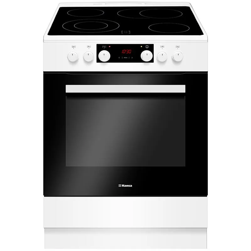 Hansa FCCW69493 eraldiseisev keraamiline pliit, 65 L, valge