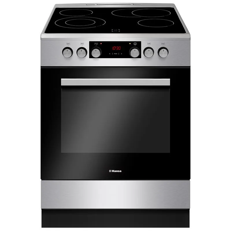 Hansa FCCX69493 eraldiseisev keraamiline pliit, 65 L, roostevaba teras
