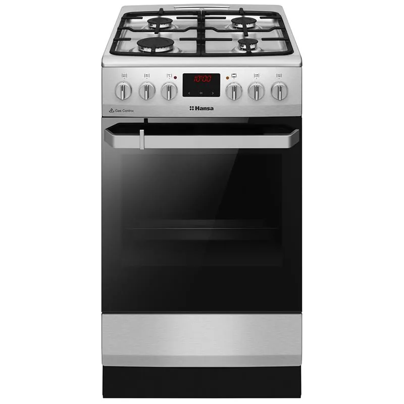 Hansa FCMX5825092 eraldiseisev gaasipliit elektriahjuga, 65L, roostevaba teras