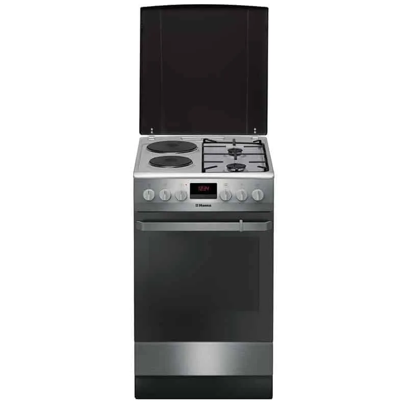 Hansa FCMX58290 eraldiseisev gaasipliit elektriahjuga, 62 L, roostevaba teras