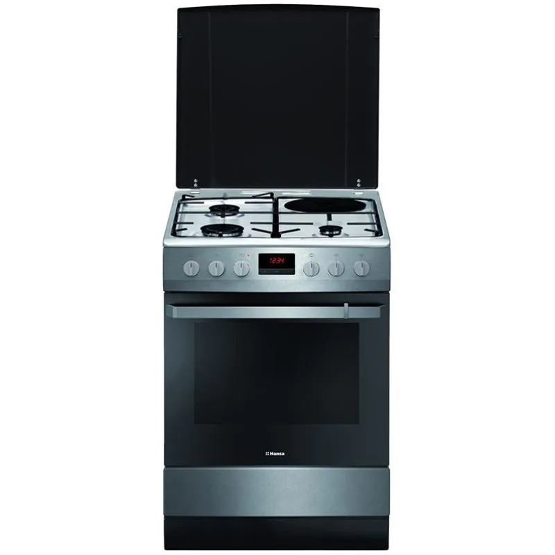 Hansa FCMX68209 gaasipliit elektriahjuga, 60cm, roostevaba teras