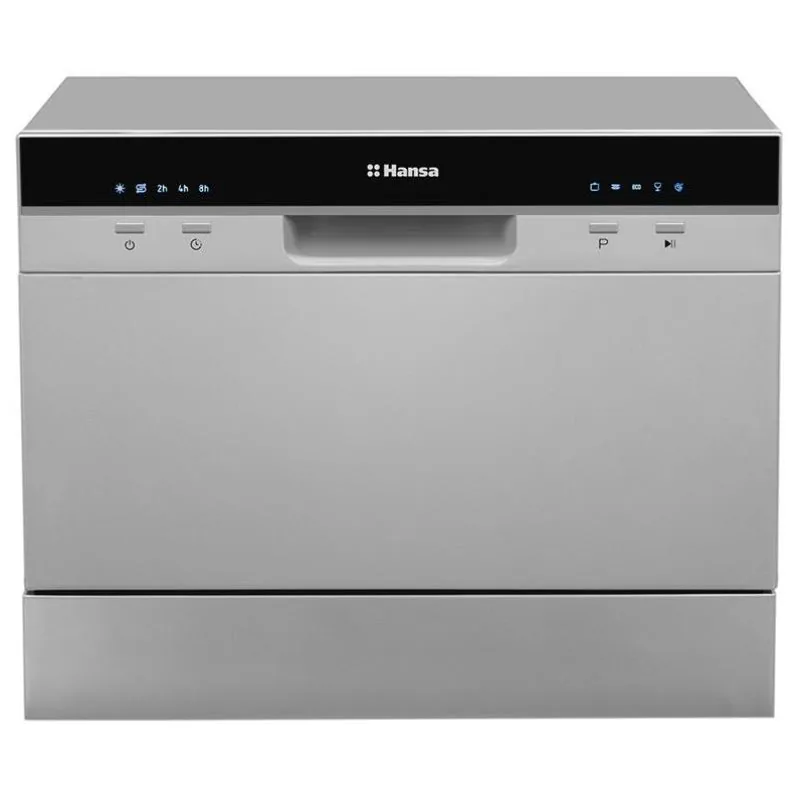 Hansa ZWM556SH mini lauapealne nõudepesumasin, 6 komplekti, hõbedane